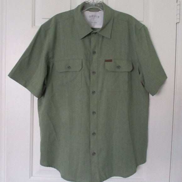 Orvis Mens S/S Green Travelers Lightweight Quick Dry Active Shirt NWOT - Medium - Picture 2 of 2